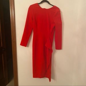 H&M Red Draped Dress NEW SZ 8